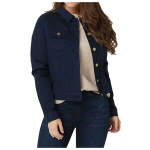 ISAAC MIZRAHI LIVE! True Denim Jean Jacket Women’s 28W Dark Indigo Basic Classic